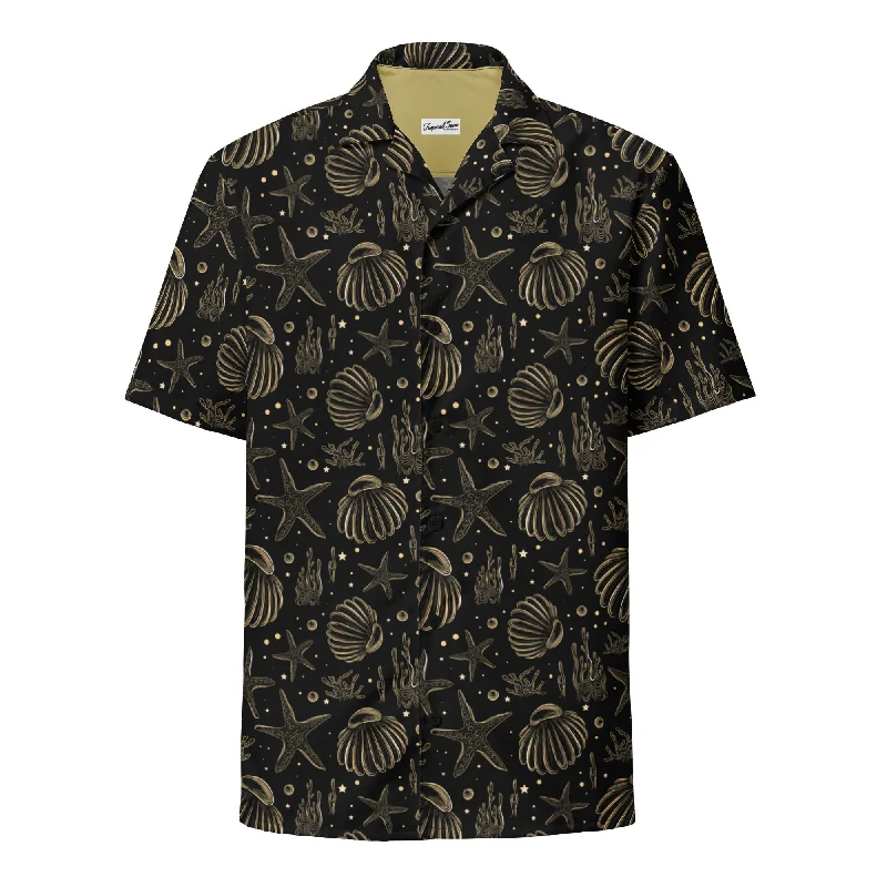 Golden Shore Button Down Hawaiian Shirt - Coastal Summer 2024 Collection